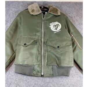 VTG 70s Bob Seger & The Silver Bullet Band Bomber Jacket Mens S Record Label